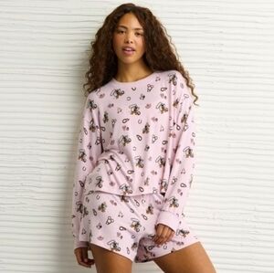 AEO Women's Mickey Mouse Western Rodeo Pajama Set XXS